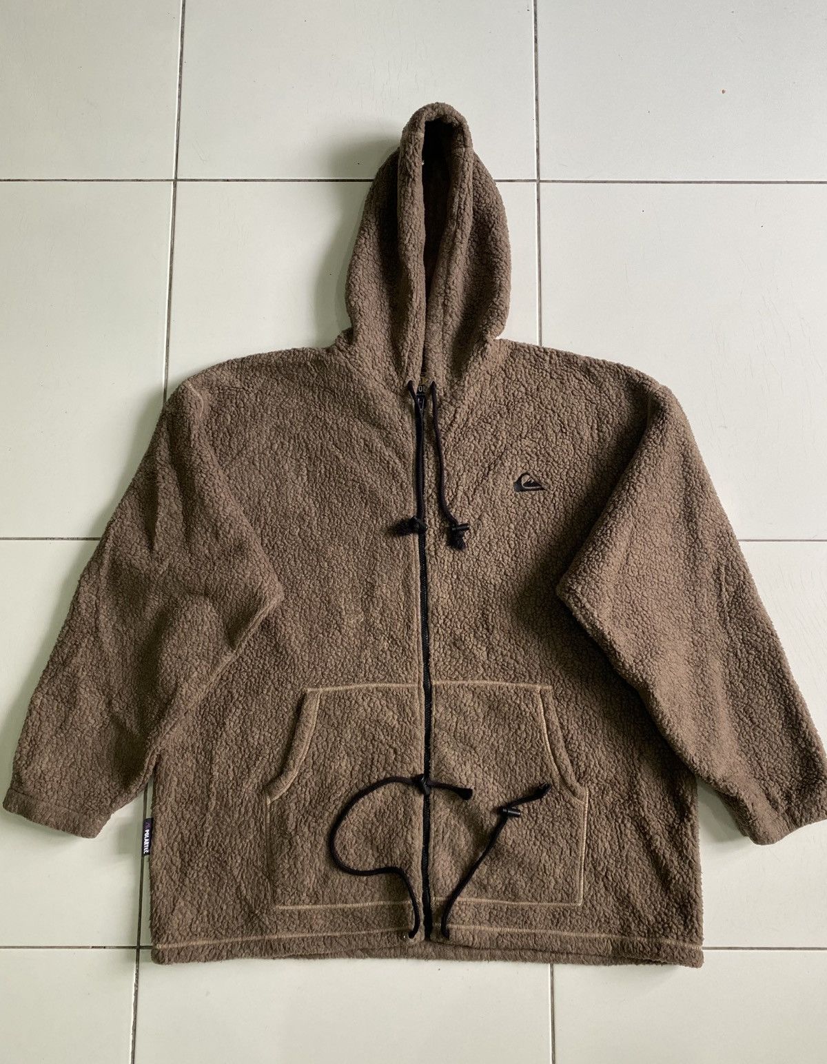 Polartec × Quiksilver × Vintage Vintage Quiksilver Sherpa Hoodie Size US XL / EU 56 / 4 - 1 Thumbnail