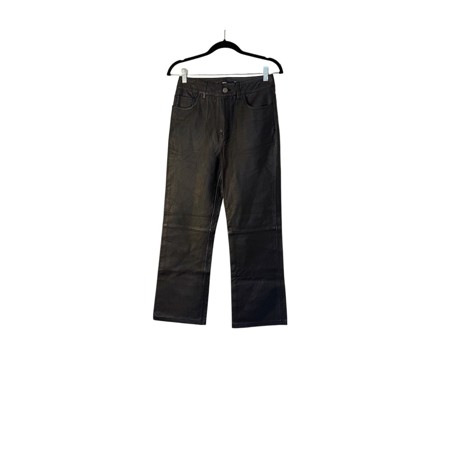 Maje Maje Black Sheepskin Leather trousers Size 27" / US 4 / IT 40 - 1 Thumbnail