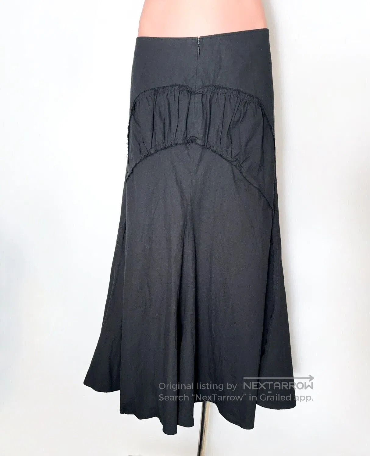 Y's Yohji Yamamoto Pleated Black Midi Skirt. Size 26" / US 2 / IT 38 - 5 Thumbnail