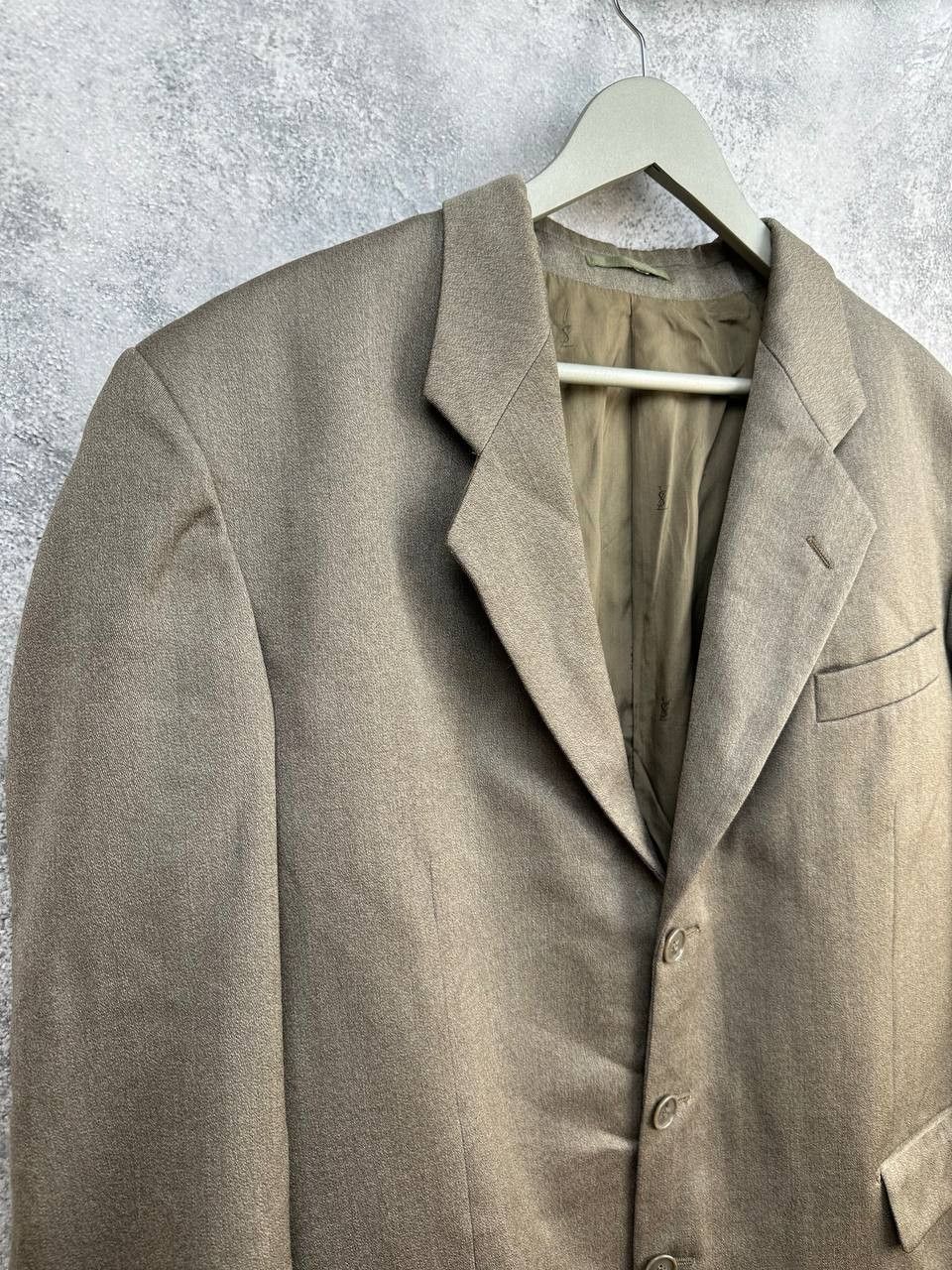 Yves Saint Laurent Yves Saint Laurent Pour Homme Pure Wool Beige Two-Piece Suit Size 54R - 6 Thumbnail