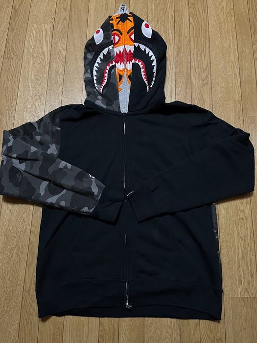 Tiger shark bape hoodie sales
