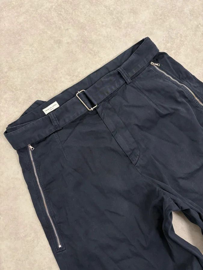 Dries Van Noten Dries Van Noten Navy Minimalist Belted Cozy Pants Size US 34 / EU 50 - 6 Thumbnail