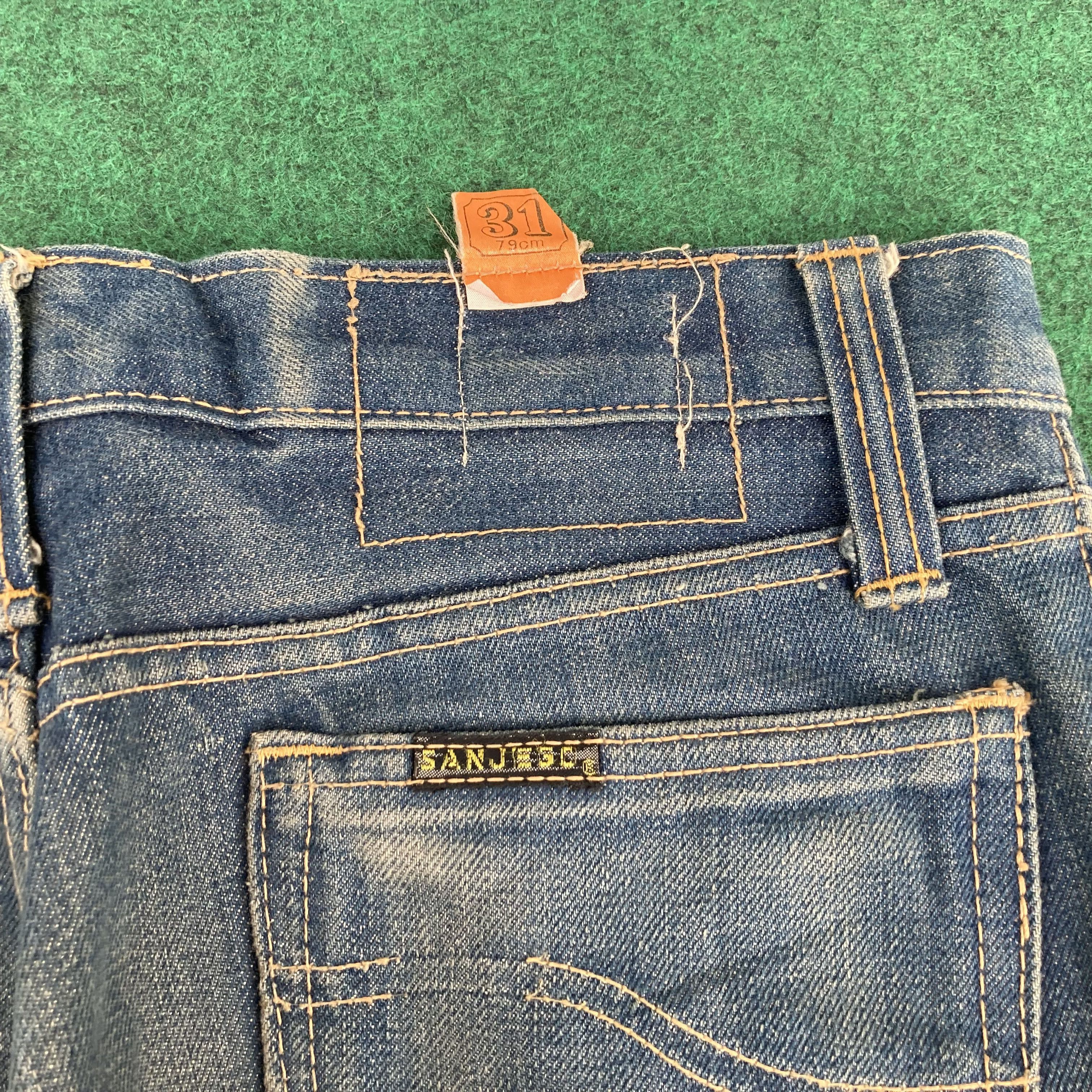 Japanese Brand × Vintage 31x32 Vtg Sanjego Denim Bootcut Faded Stains Jeans Size US 31 - 10 Thumbnail