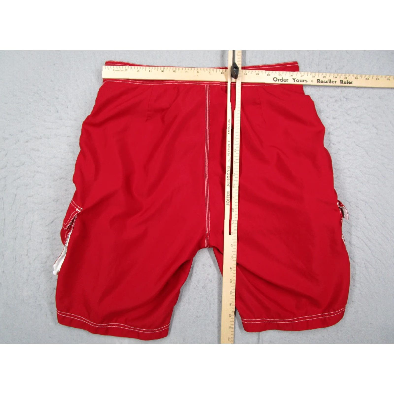 Gotcha VINTAGE Gotcha Tahiti Board Shorts Mens 36 Red Swim Trunks Cargo Pockets Drawstring Y2K Size US 36 / EU 52 - 5 Thumbnail