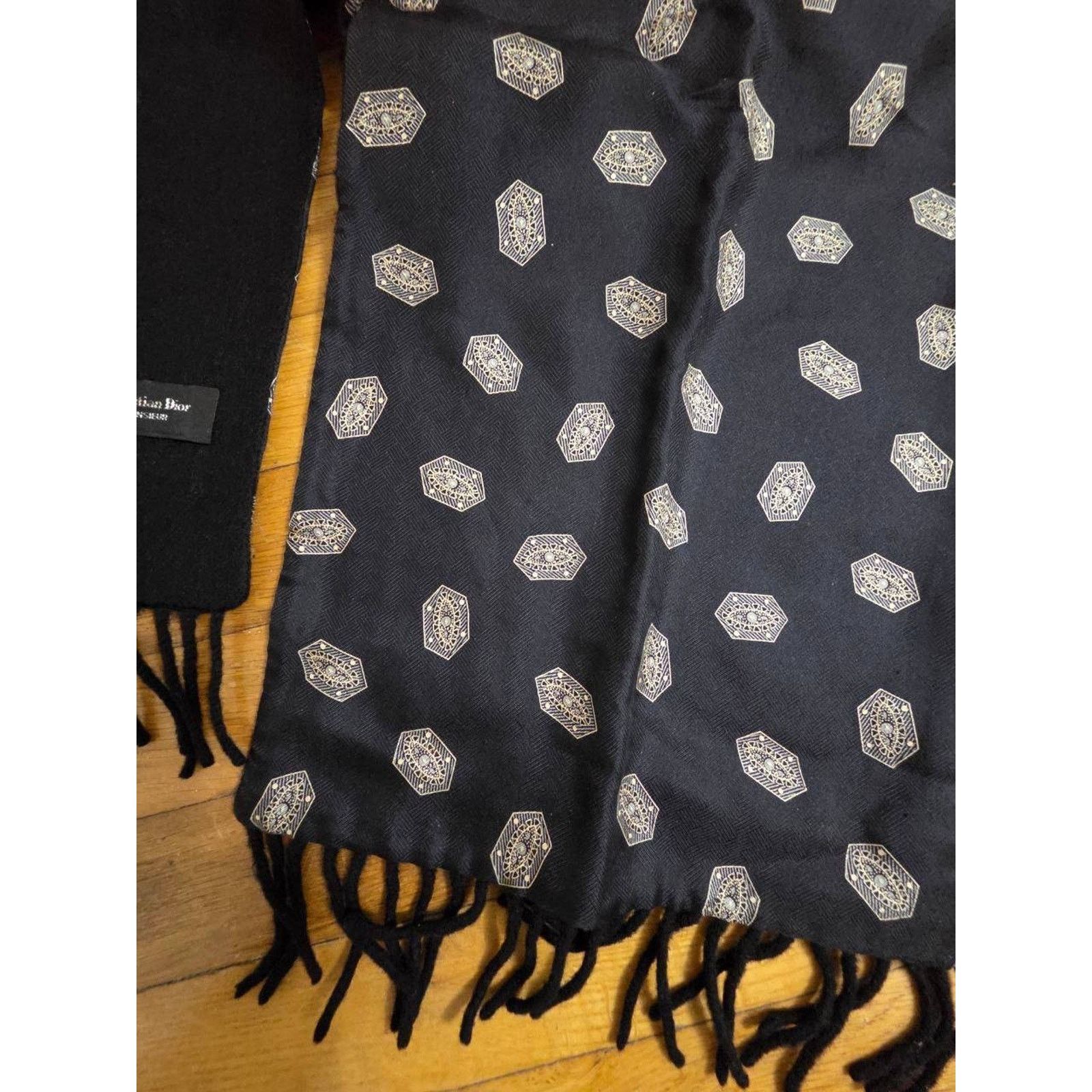 Dior Christian Dior Silk/Wool Scarf Italy A001108 Size 28 - 3 Thumbnail