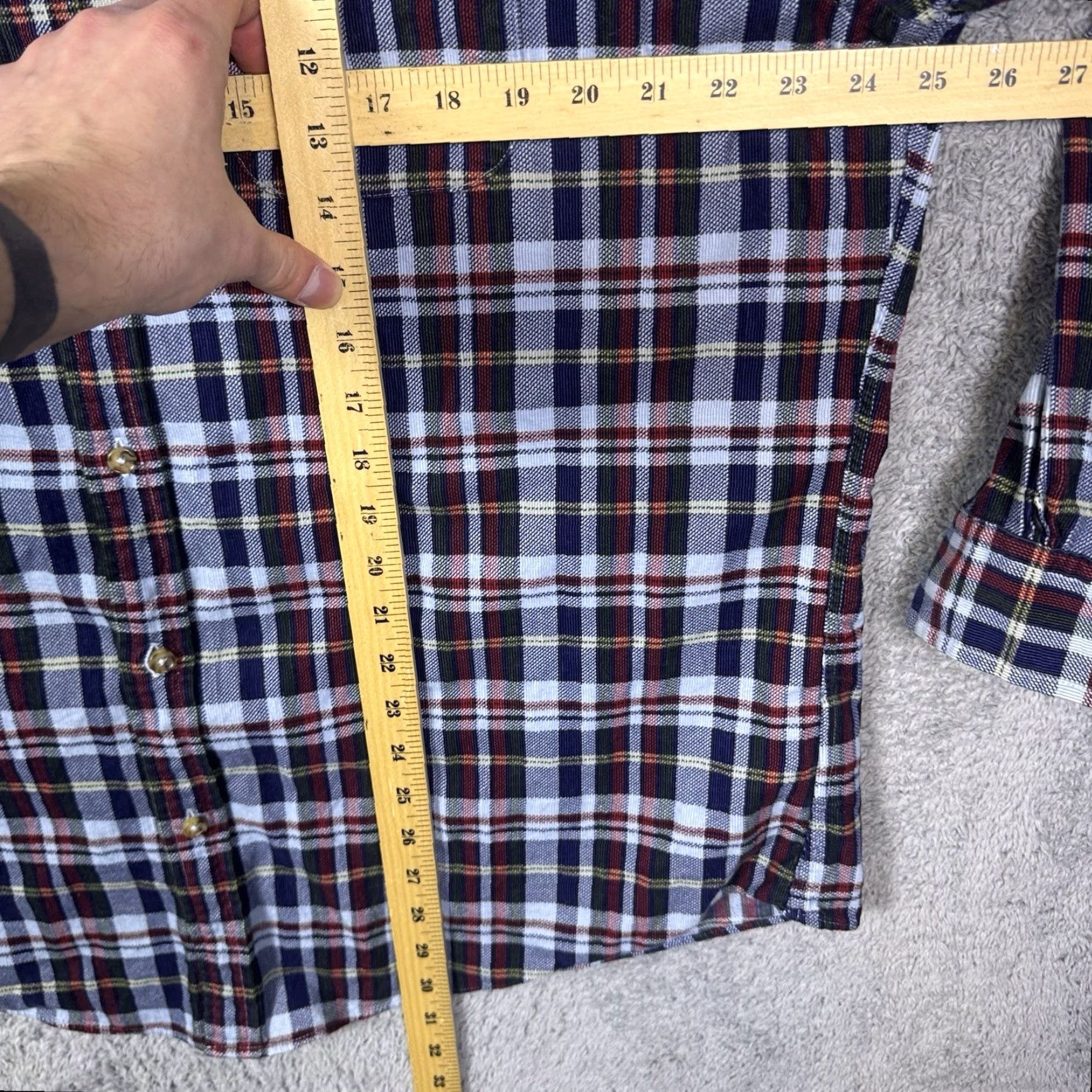 Brooks Brothers Brooks Brothers Corduroy Shirt Mens XL Multicolor Plaid 1818 Button-Up Long Sleeve Casual Regular Shirt Size US XL / EU 56 / 4 - 6 Thumbnail