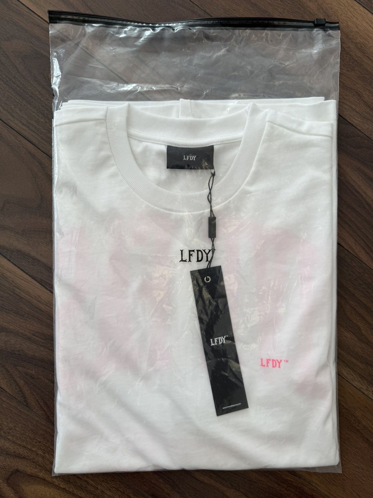 LFDY LFDY LiveFast No Rich Parents Pink Tshirt Tee Size US L / EU 52-54 / 3 - 10 Thumbnail