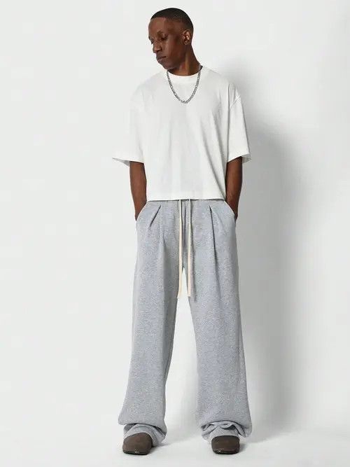 Japanese Brand Grey loose fit sweatpants baggy Wide Leg Size US 34 / EU 50 - 3 Thumbnail