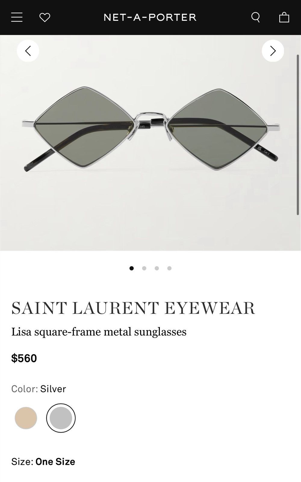Saint Laurent Paris SAINT LAURENT “Lisa” metal sunglasses Size ONE SIZE - 3 Thumbnail