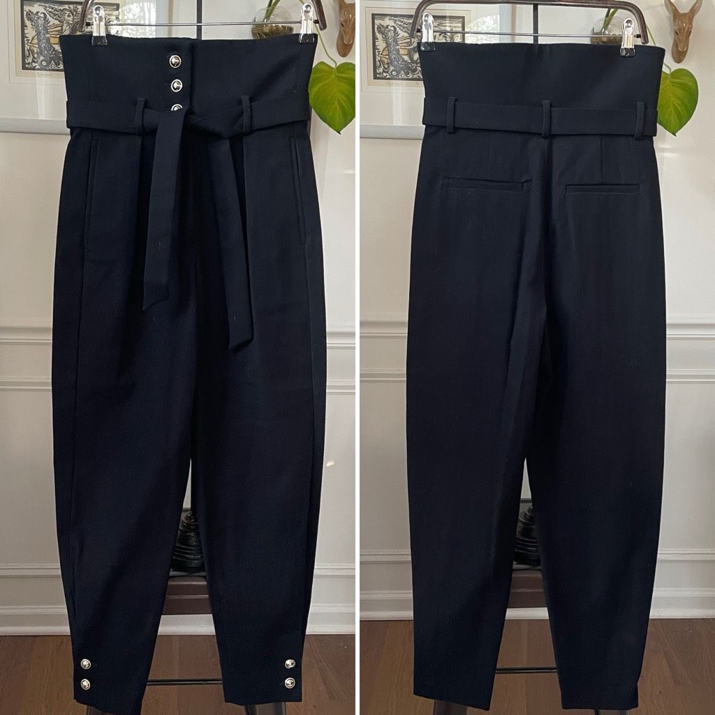 Iro NWOT IRO Caelia High Waist Paperbag Trousers Pants $500 36 4 Size 27" / US 4 / IT 40 - 1 Thumbnail
