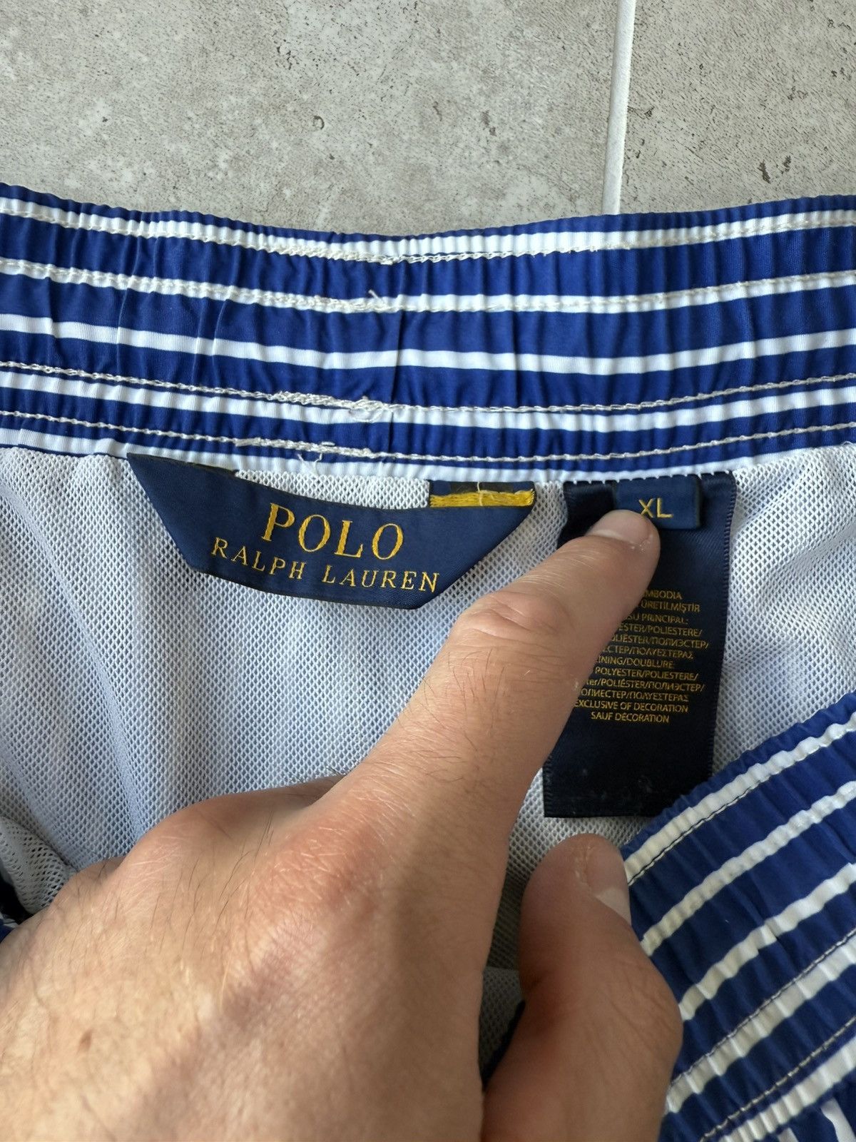 Polo Ralph Lauren Vintage Polo Ralph Lauren Striped Swim Shorts Size US 36 / EU 52 - 4 Thumbnail