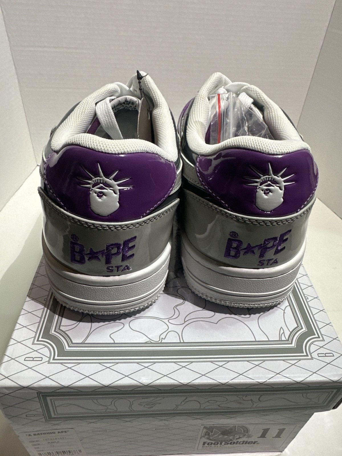 Bape BAPE SoHo NY 16th Anniversary Patent Leather Bapesta DS US11 Size US 11 / EU 44 - 5 Thumbnail