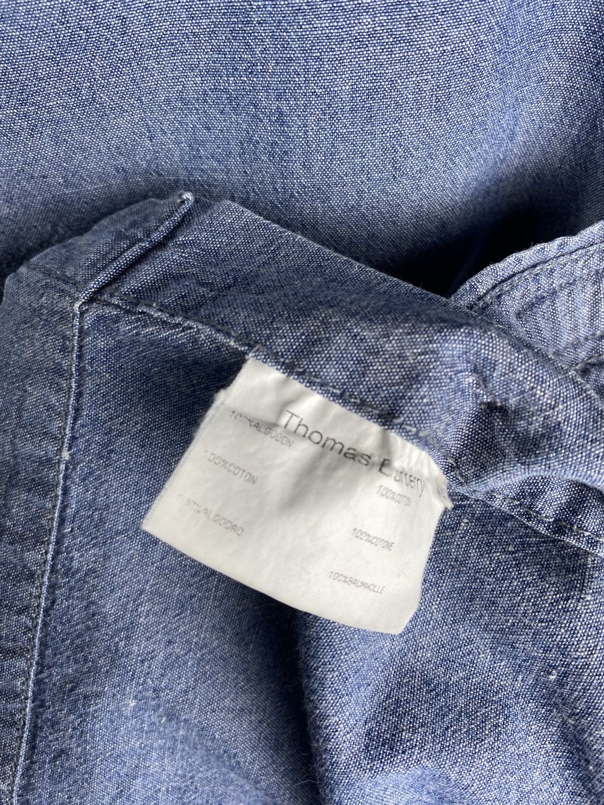 Burberry RARE Thomas Burberry Vintage Denim Shirt short sleeve 90s Size US L / EU 52-54 / 3 - 7 Thumbnail