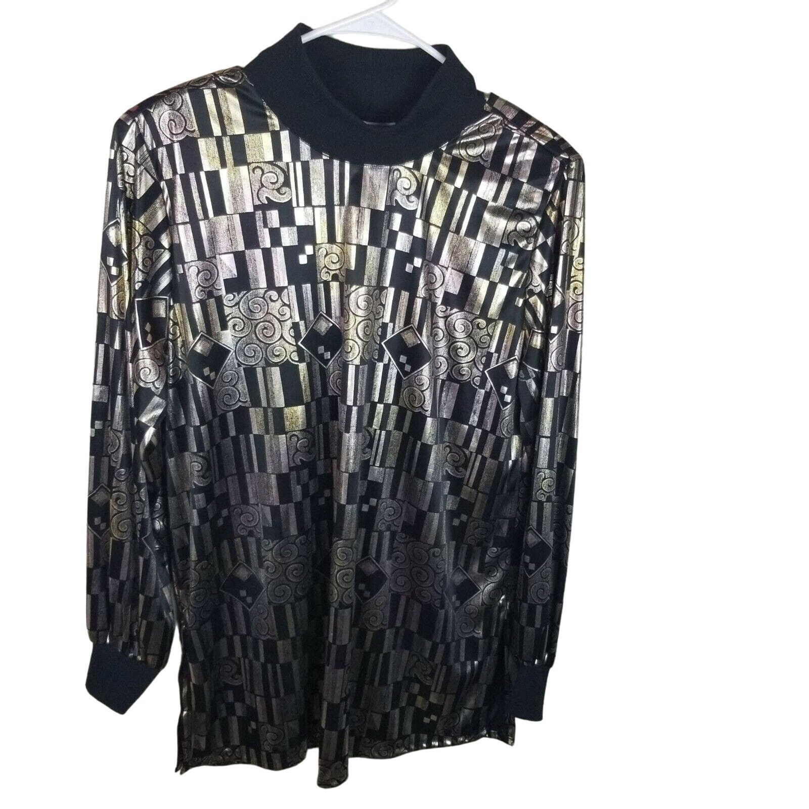 Vintage Vintage Judy Bond Metallic Top Mock Neck Sz M Holiday Party Size M / US 6-8 / IT 42-44 - 1 Thumbnail