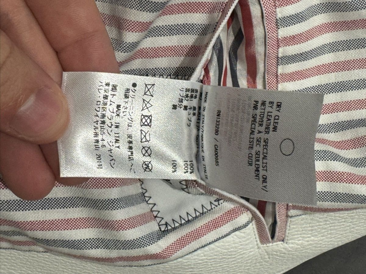 Thom Browne Thom Browne White Leather Jacket - Size 3 Size US XS / EU 42 / 0 - 6 Thumbnail