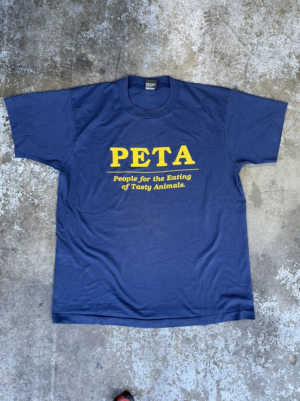 Vintage Vintage 90s PETA Shirt Single Stitch Size US L / EU 52-54 / 3 - 3 Thumbnail