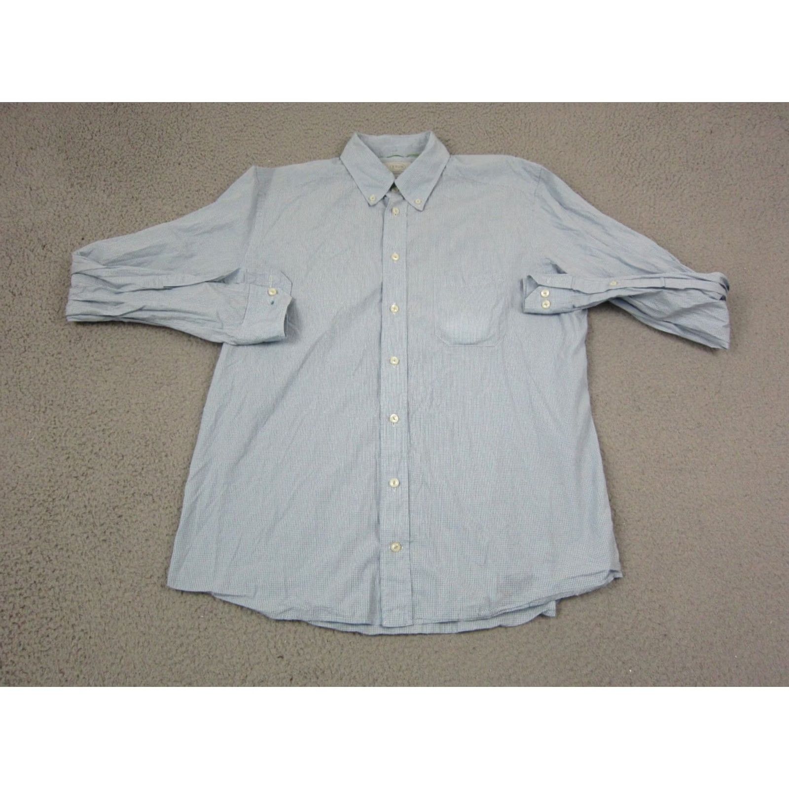 Eton Etón Shirt L Blue Check Contemporary Fit Adult Mens Dress Shirt Size US L / EU 52-54 / 3 - 2 Thumbnail