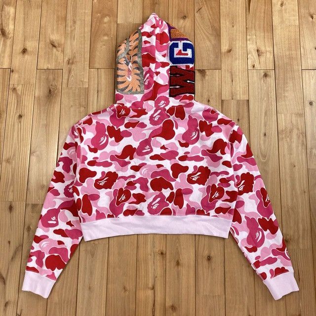 Bape BAPE ABC Camo Pink Crystal Stone Shark Full Zip Hoodie APE Size S / US 4 / IT 40 - 6 Thumbnail