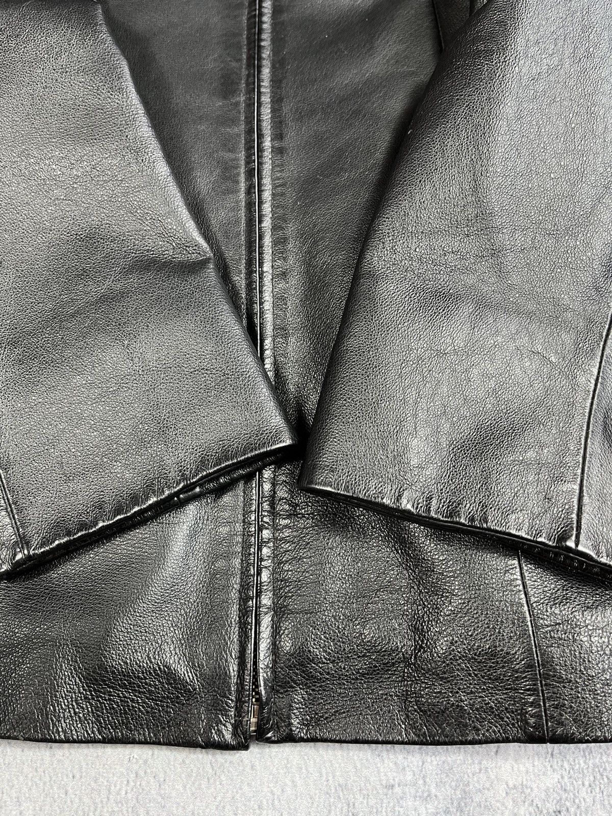 Leather × Vintage Vintage 90s Opium Elongated Leather blazer Jacket size L Size L / US 10 / IT 46 - 5 Thumbnail