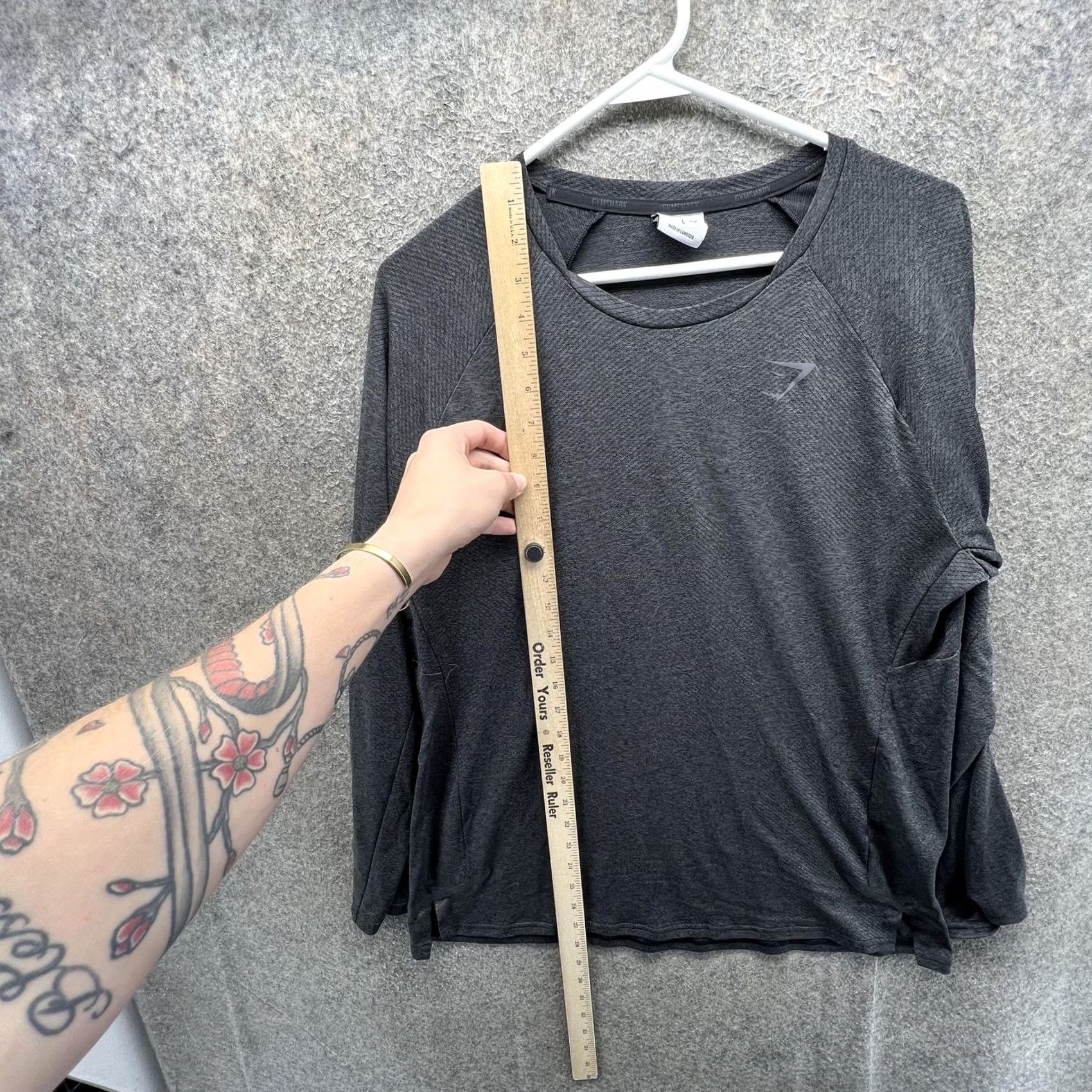 Gymshark Gymshark Shirt Mens L Gray Long Sleeve Performance Training Athletic Top Size US L / EU 52-54 / 3 - 4 Thumbnail