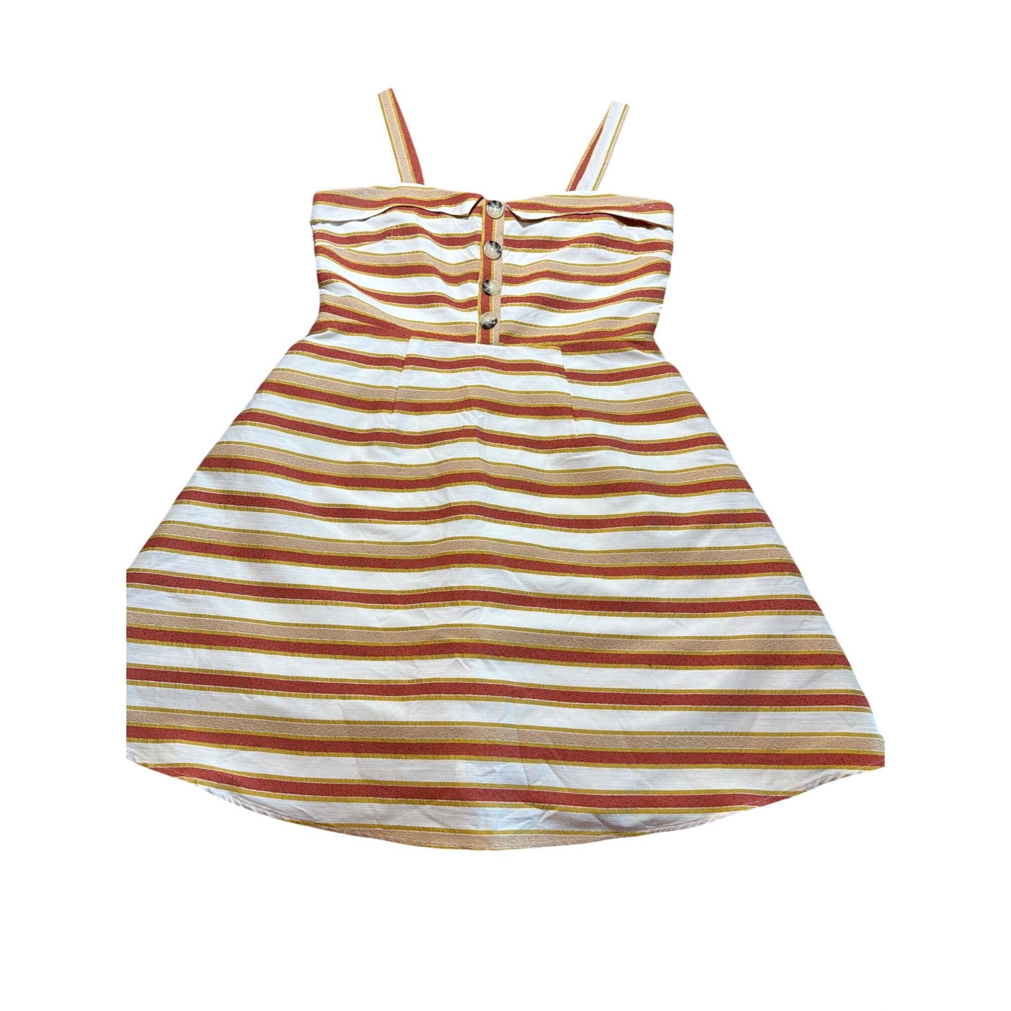 Other Francesas Striped Mi Ami Striped Flare Dress Sleeveless Red Size M / US 6-8 / IT 42-44 - 1 Thumbnail