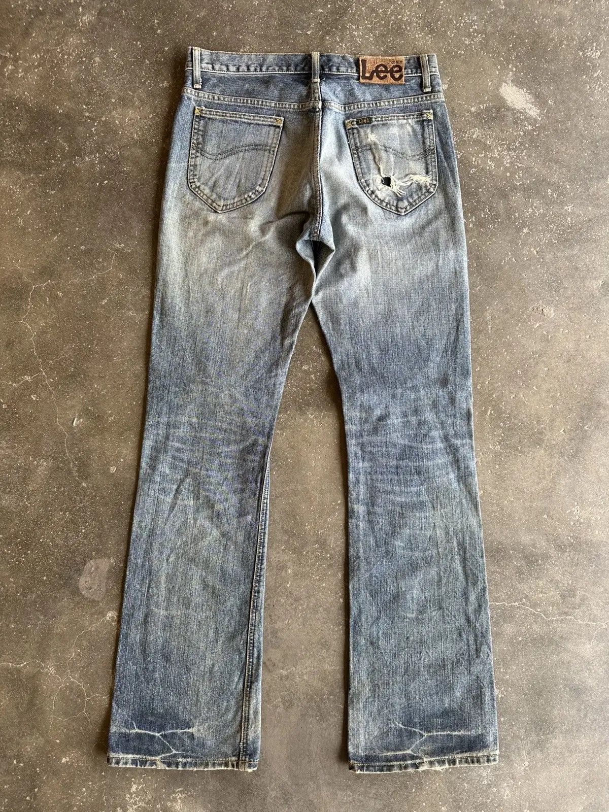 Lee W32 L33 FLARE/BOOTCUT VTG LEE JEANS RARE PATINA DENIM PANTS Size US 32 / EU 48 - 9 Thumbnail