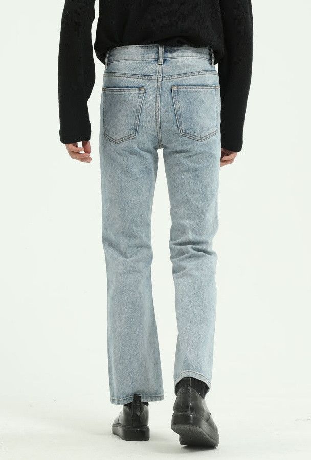 Designer × Japanese Brand Light blue washed non-stretch flared jeans Size US 32 / EU 48 - 5 Thumbnail