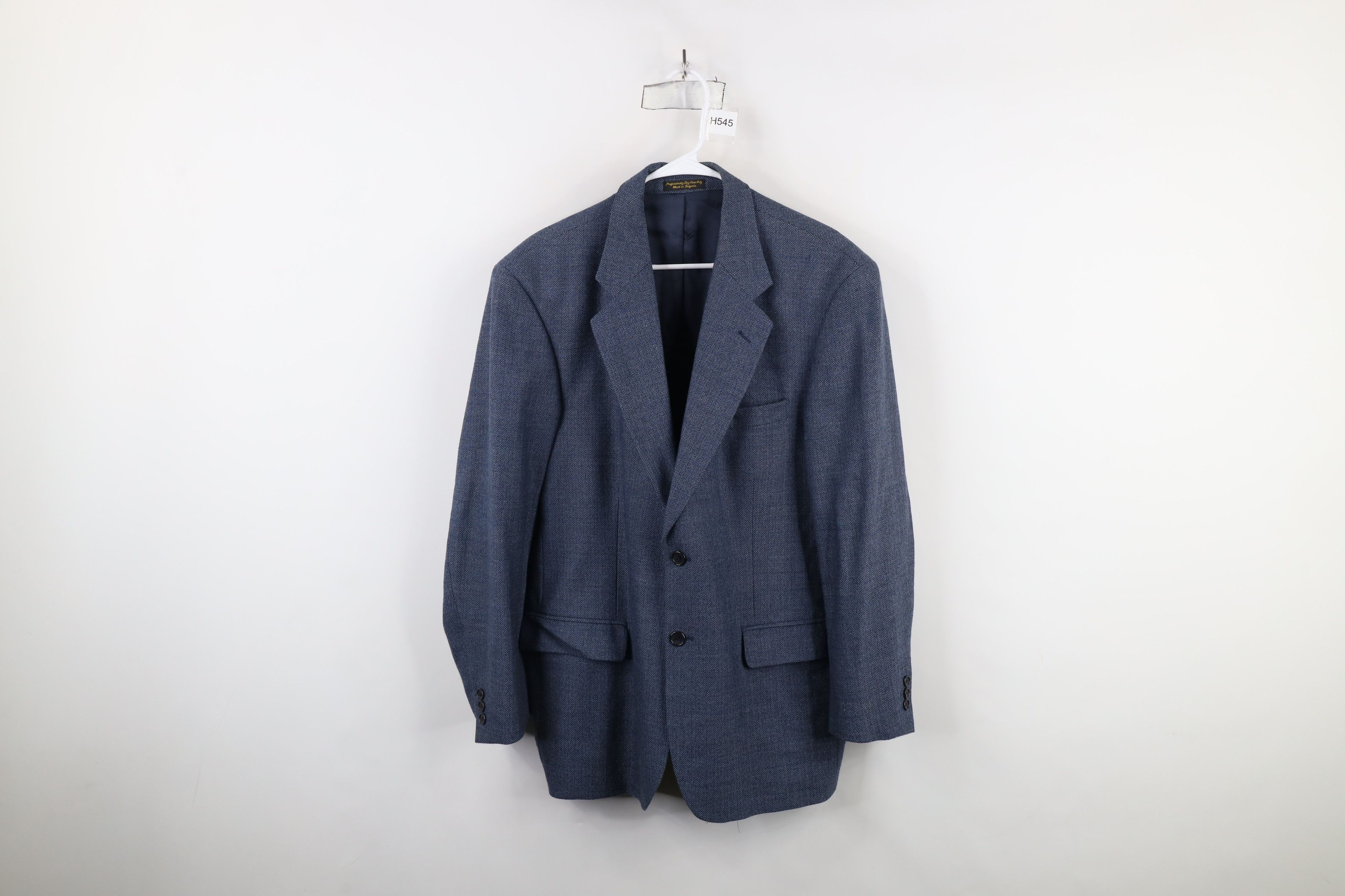 Vintage Vintage 90s Streetwear Herringbone Blazer Suit Coat Jacket Size US XL / EU 56 / 4 - 1 Thumbnail