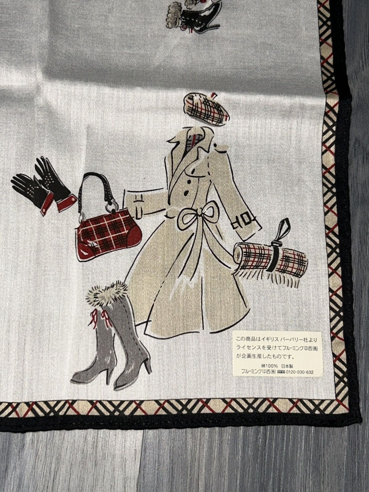 Burberry Vintage Burberry Nova Check Border Cotton Handkerchief Scarf Size ONE SIZE - 6 Thumbnail