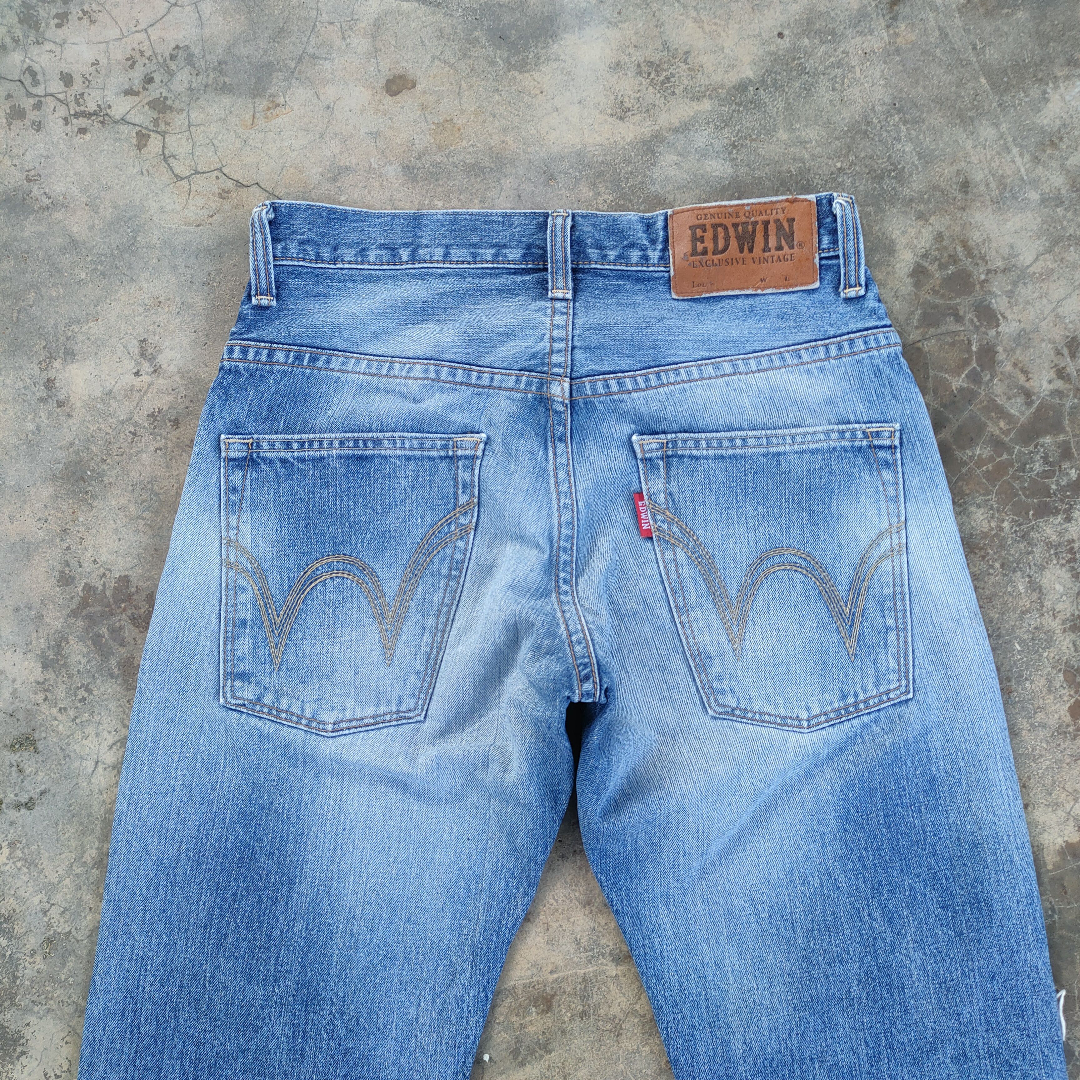 Edwin VINTAGE EDWIN FADED RIPPEP JEAN DENIM PANTS Size US 32 / EU 48 - 7 Thumbnail