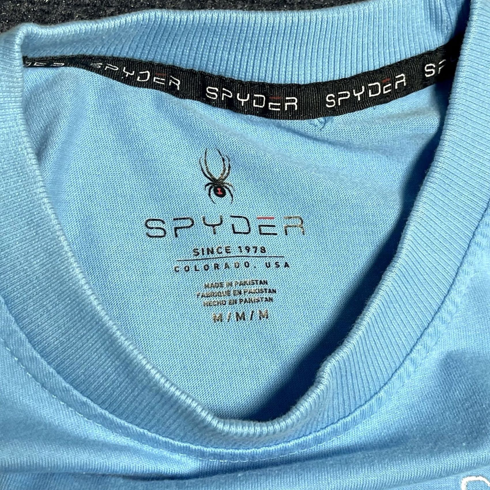 Spyder Spyder Shirt Mens Medium Blue Short Sleeve Crew Neck Logo Casual Tee T-Shirt Size US M / EU 48-50 / 2 - 3 Thumbnail