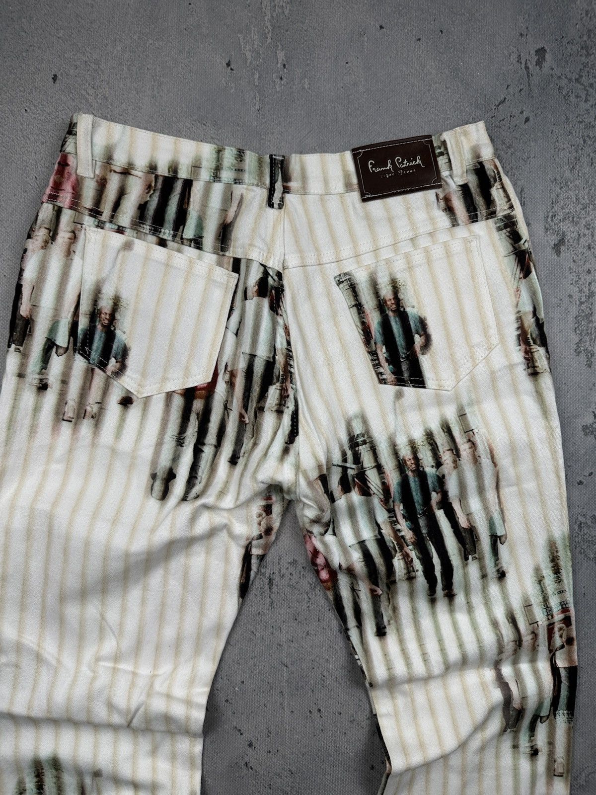 Vintage Franck Patrick Evelyn Print Pants Avant Garde Street Scene Size 30" / US 8 / IT 44 - 9 Thumbnail