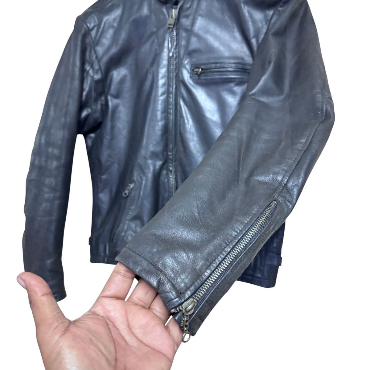 45rpm Vintage 45rpm Goatskin Leather Biker Jacket Size US XS / EU 42 / 0 - 8 Thumbnail