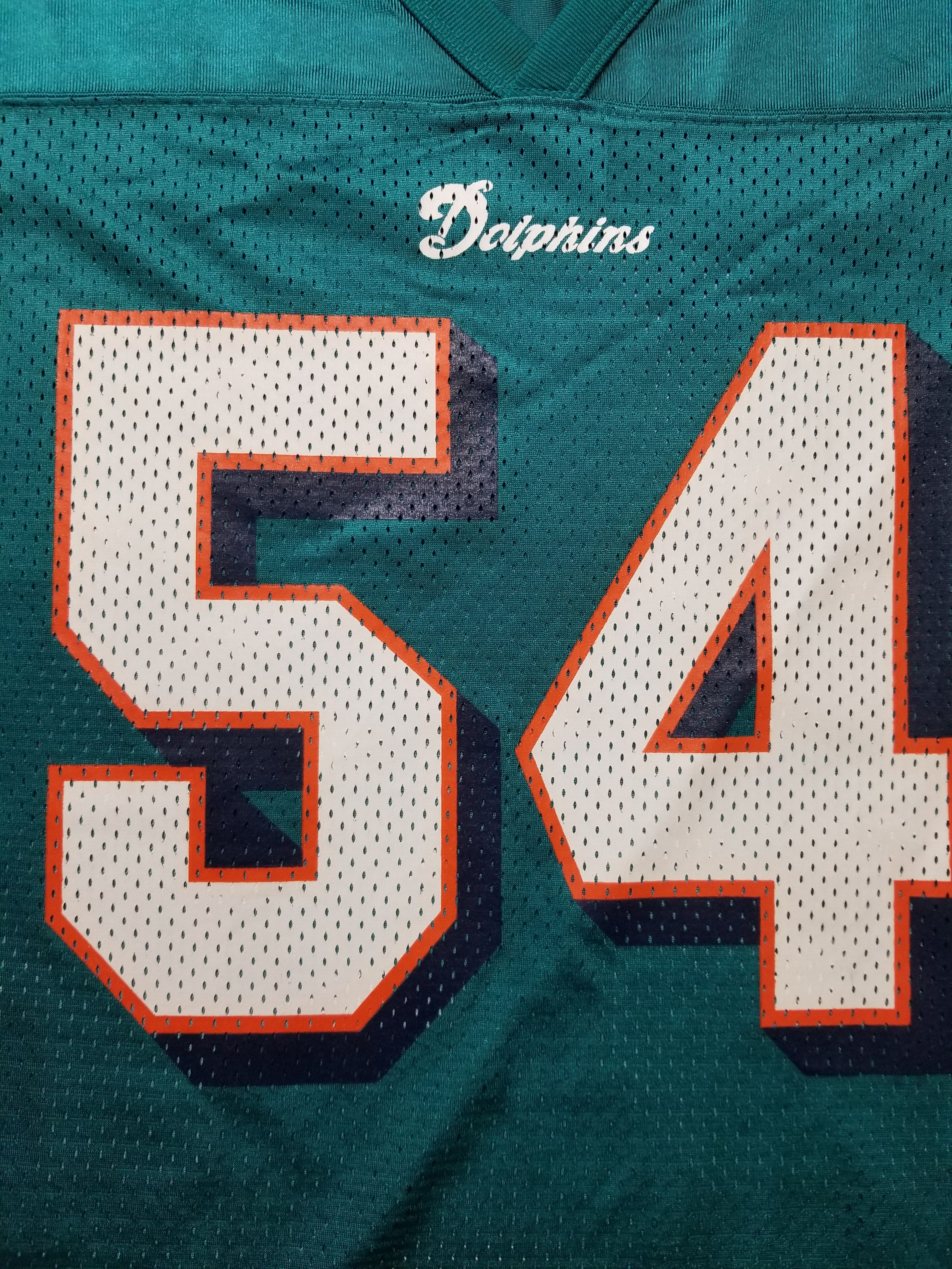 Nike VTG 90s Nike Zach Thomas Miami Dolphins NFL Teal Aqua Jersey Size US M / EU 48-50 / 2 - 12 Thumbnail