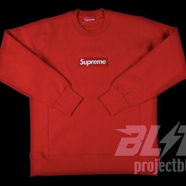 Supreme FW15 SUPREME BOX LOGO CREWNECK SWEATSHIRT RED L Size US L / EU 52-54 / 3 - 1 Thumbnail