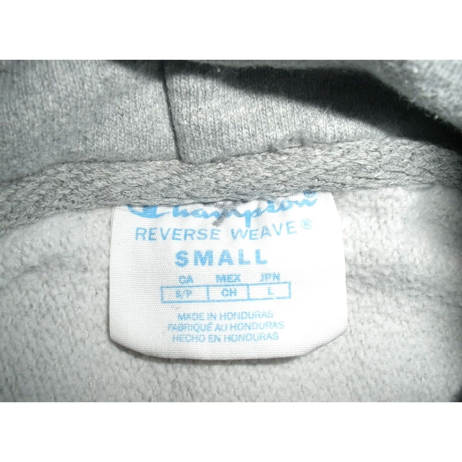 Champion Champion Sweatshirt Shirt Hooded Pullover Logo Mens S Gray 90s Classic Sports All Seasons Breathable Pockets Size US S / EU 44-46 / 1 - 6 Thumbnail