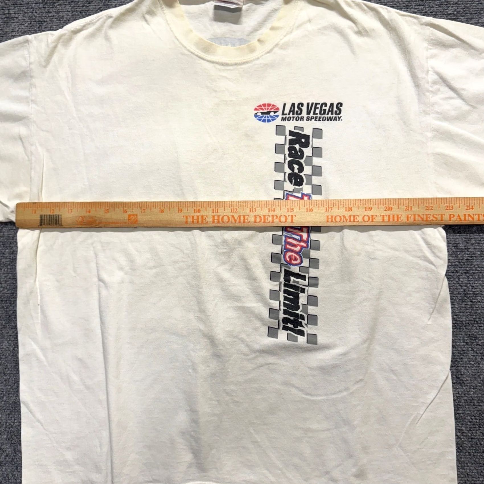 Hanes Hanes Las Vegas T-Shirt Men's XL White Cotton Motor Speedway Race To The Limit XS? Size US XL / EU 56 / 4 - 5 Thumbnail