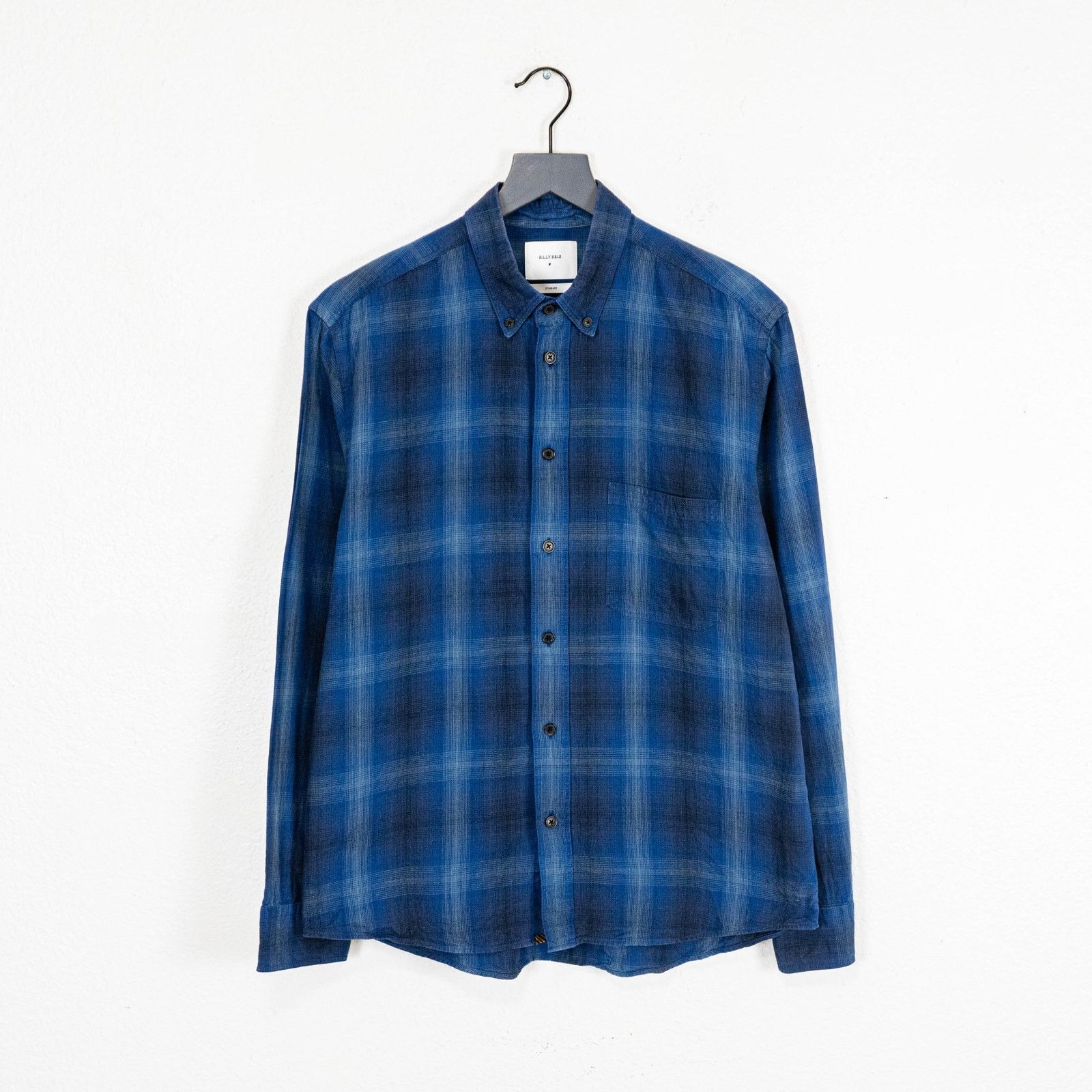 Billy Reid BILLY REID Standard Button down shirt Blue plaid cotton M Size US M / EU 48-50 / 2 - 1 Thumbnail