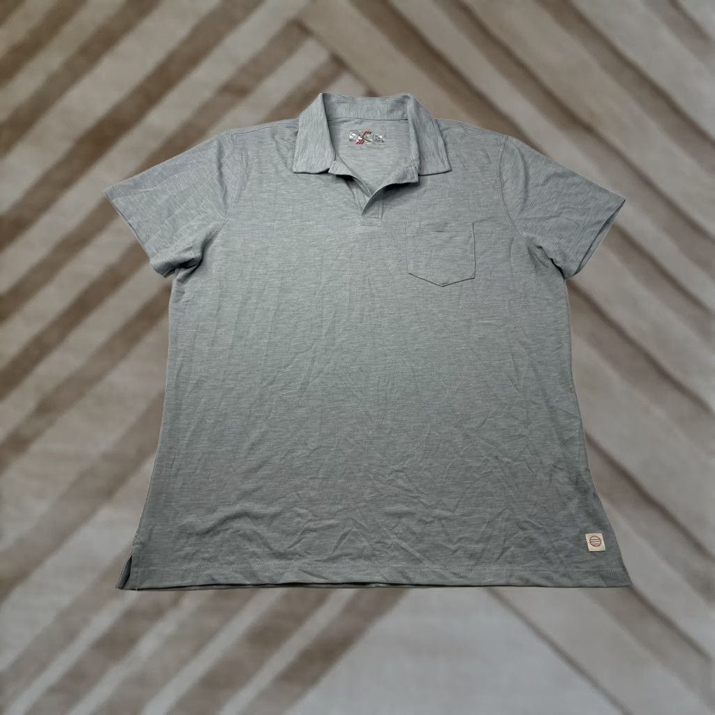 Marine Layer Marine Layer Polo Shirt Men M/L Knit Short Sleeve Gray/Blue Sports Breathable Stretch Golf Casual Activewear Shirt Size US M / EU 48-50 / 2 - 1 Thumbnail