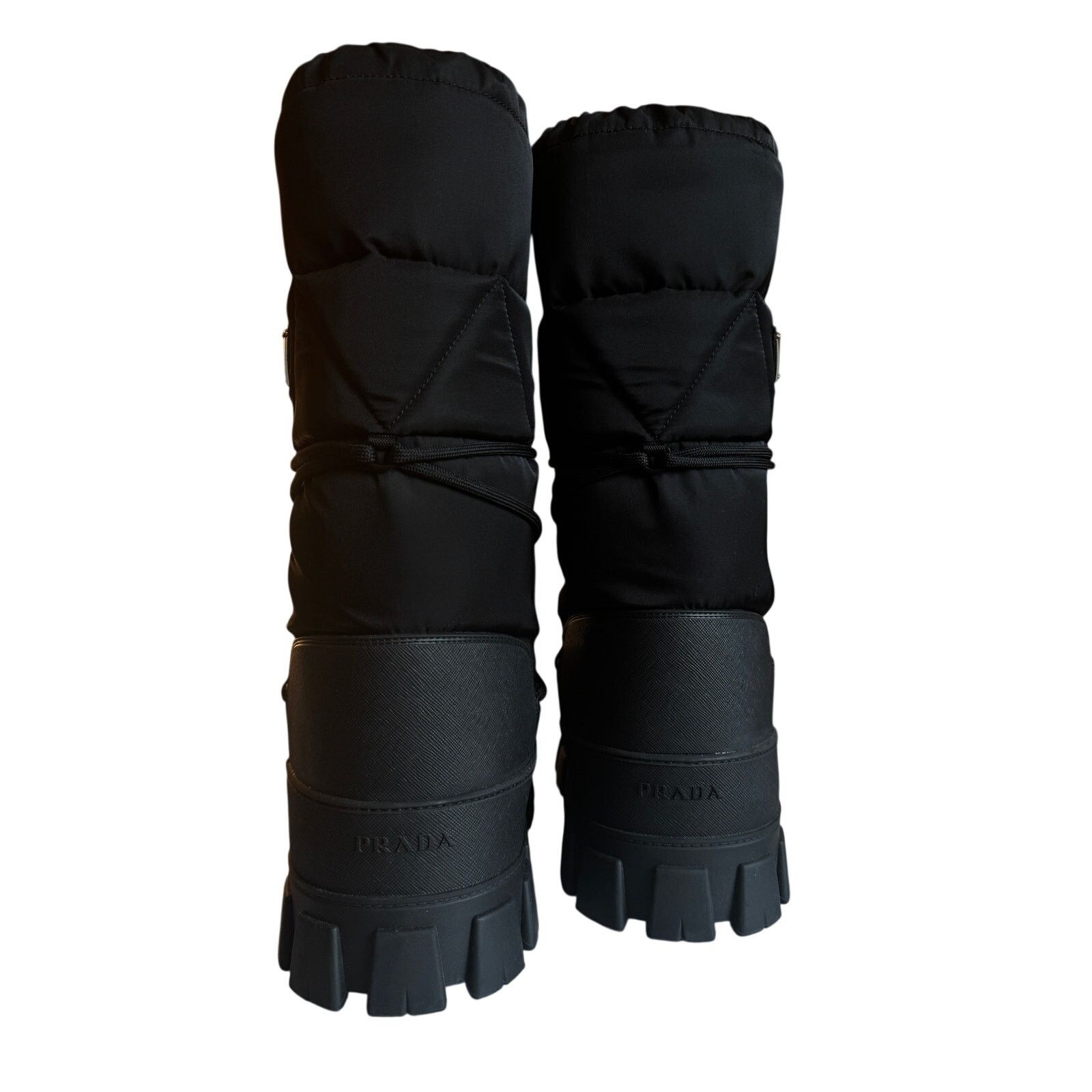 Prada Prada Women's Black Recycled Nylon Moon Boots Size US 12 / EU 45 - 2 Thumbnail
