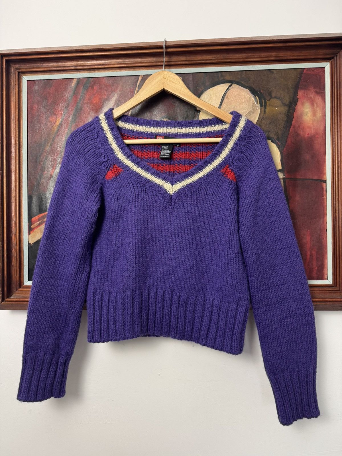 Diesel Diesel Knit Sweater Cropped Boxy Vintage Y2k Hype Rare Size M / US 6-8 / IT 42-44 - 1 Thumbnail