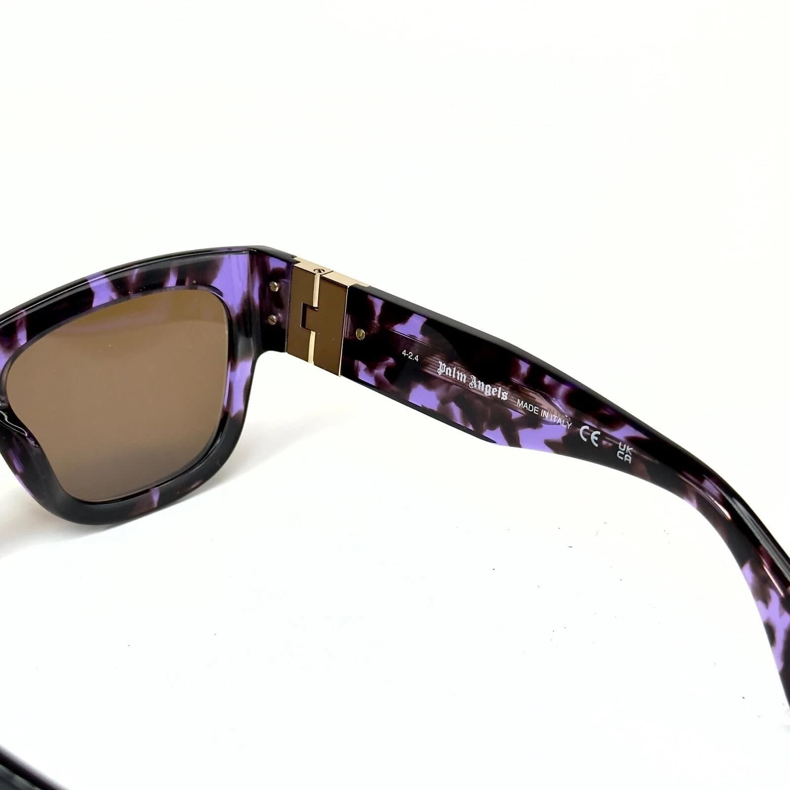 Palm Angels PALM ANGELS PERI065 065 MERRIL Purple Logo Unisex Sunglass Size ONE SIZE - 8 Thumbnail