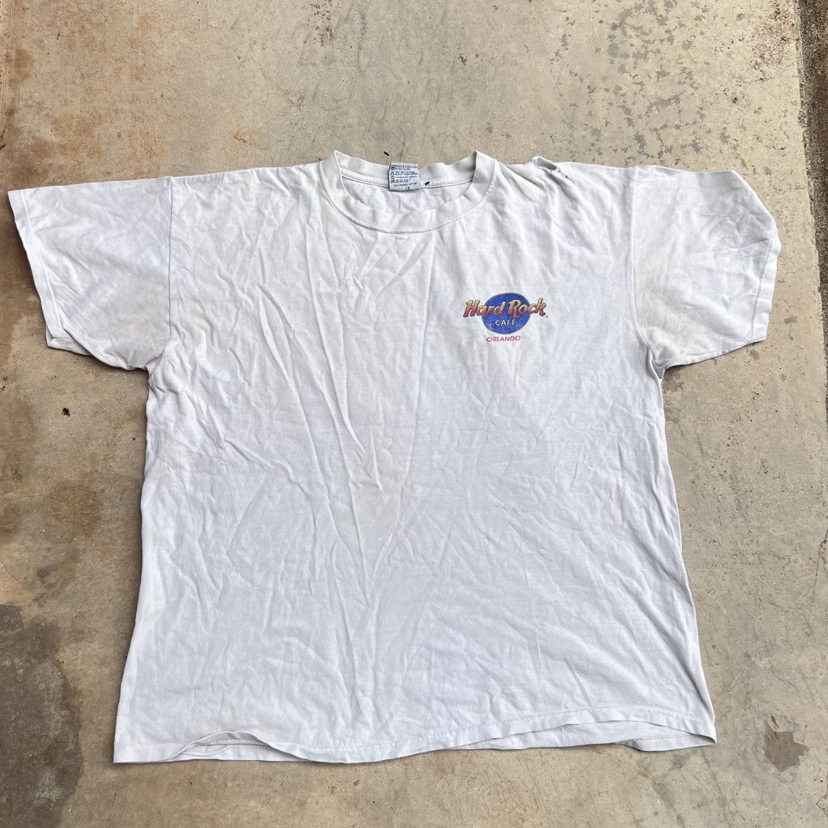 Hard Rock Cafe Vintage Thrashed Hard Rock Cafe Orlando Oversized Tshirt Size US XXL / EU 58 / 5 - 3 Thumbnail