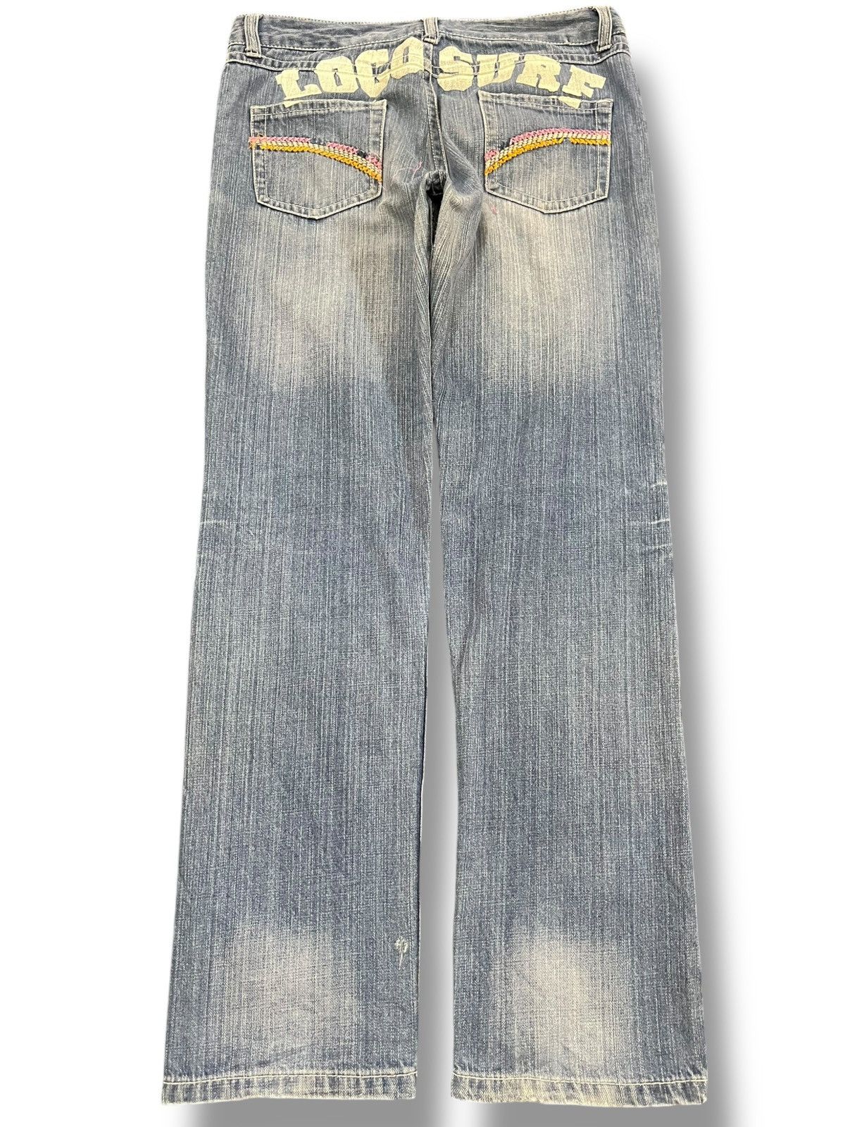 Beauty Beast Vintage Loco Surf Big Logo Imprinted Denim Size US 33 - 1 Thumbnail