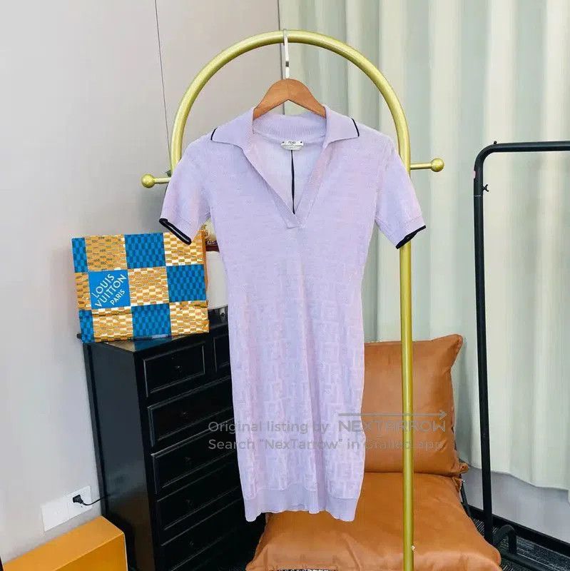 Fendi Fendi Pink Cotton Dress for Women . Size M / US 6-8 / IT 42-44 - 1 Thumbnail