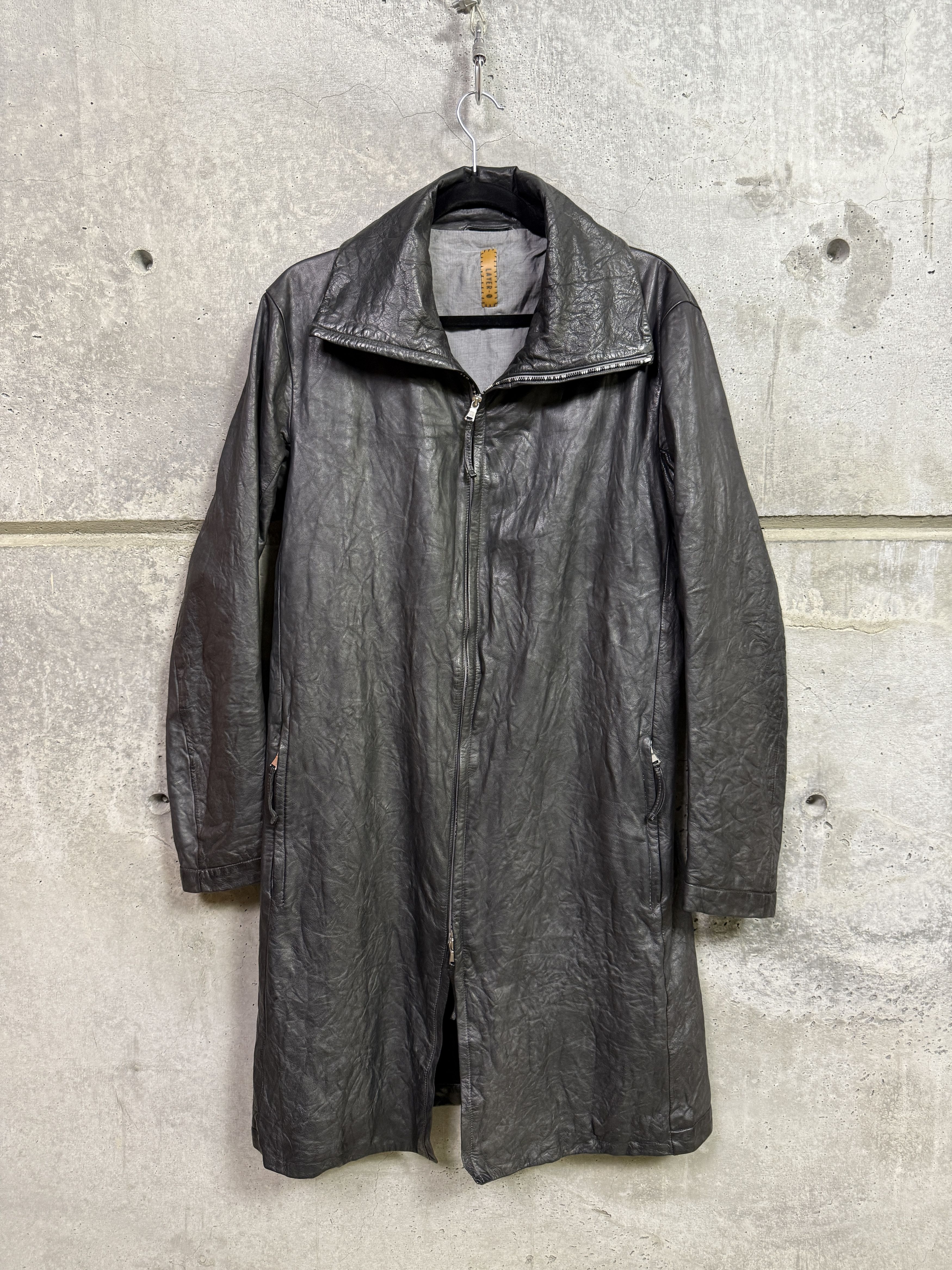 Layer-0 Layer-0 Leather Trench Coat Jacket M Size US M / EU 48-50 / 2 - 1 Thumbnail