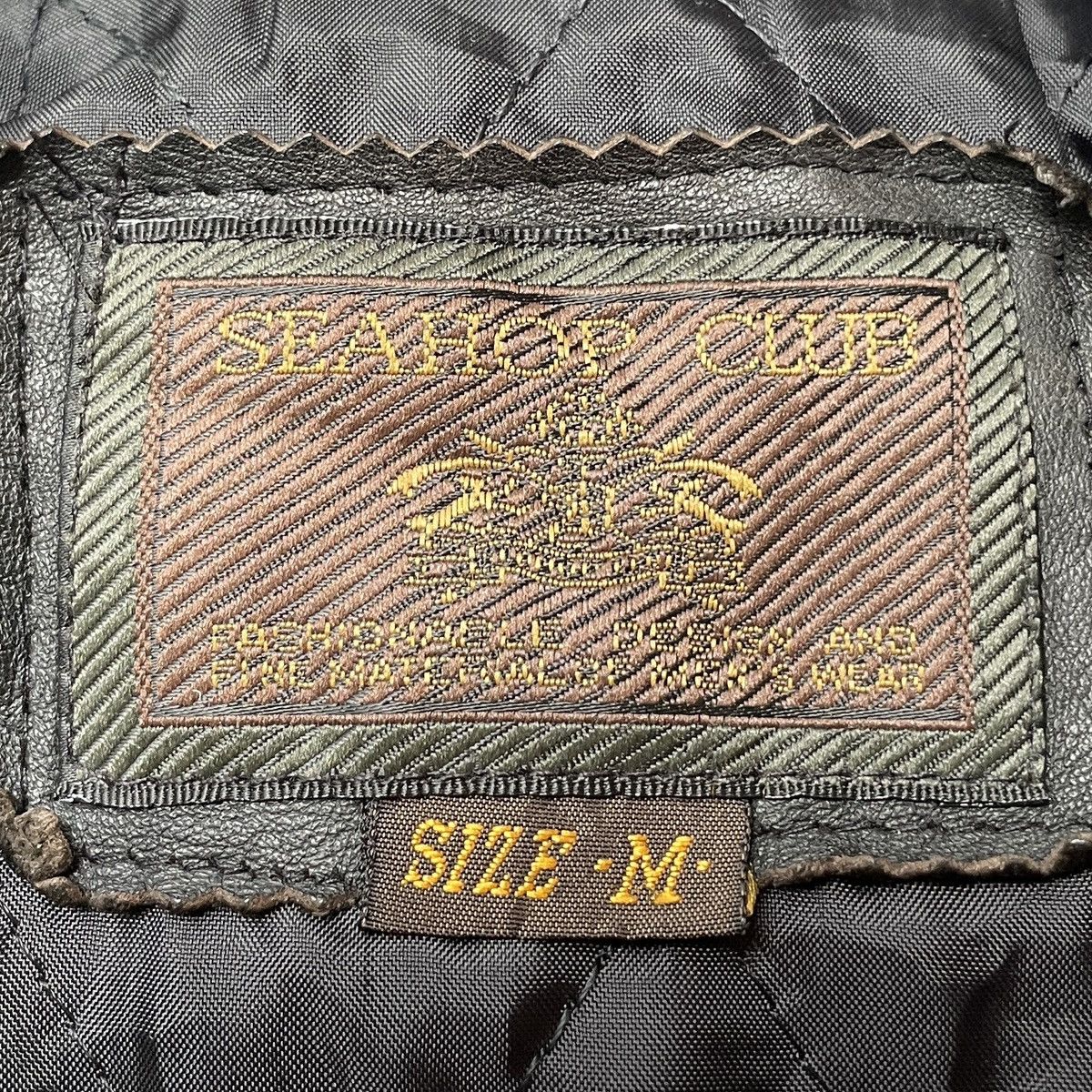 Branded Leather Vintage Japanese Brand Seahop Club Leather Jacket 1990s Size US M / EU 48-50 / 2 - 10 Thumbnail