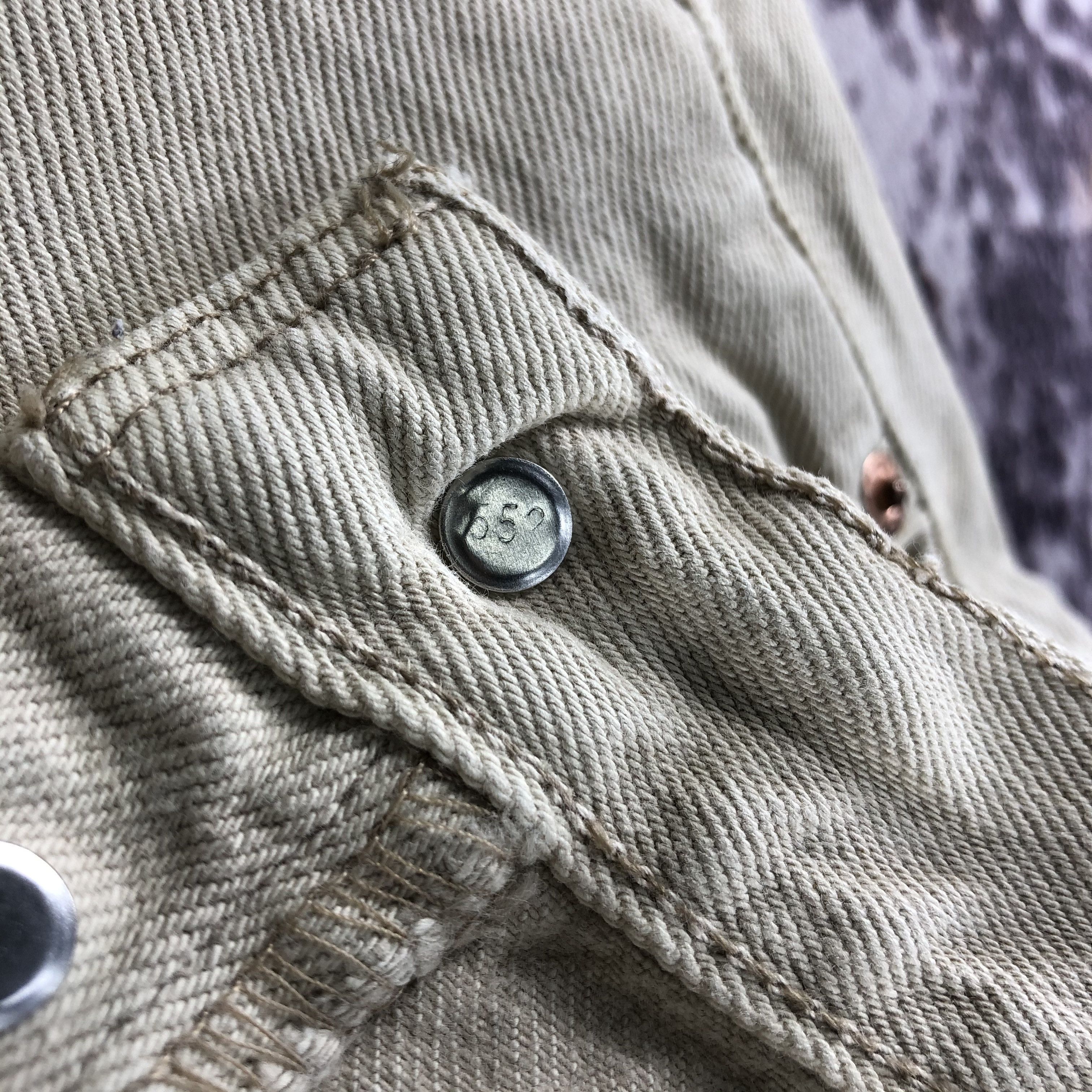 Levi's 90s Vintage Cream Levis 501 Jeans-JM2663 Size US 30 / EU 46 - 10 Thumbnail