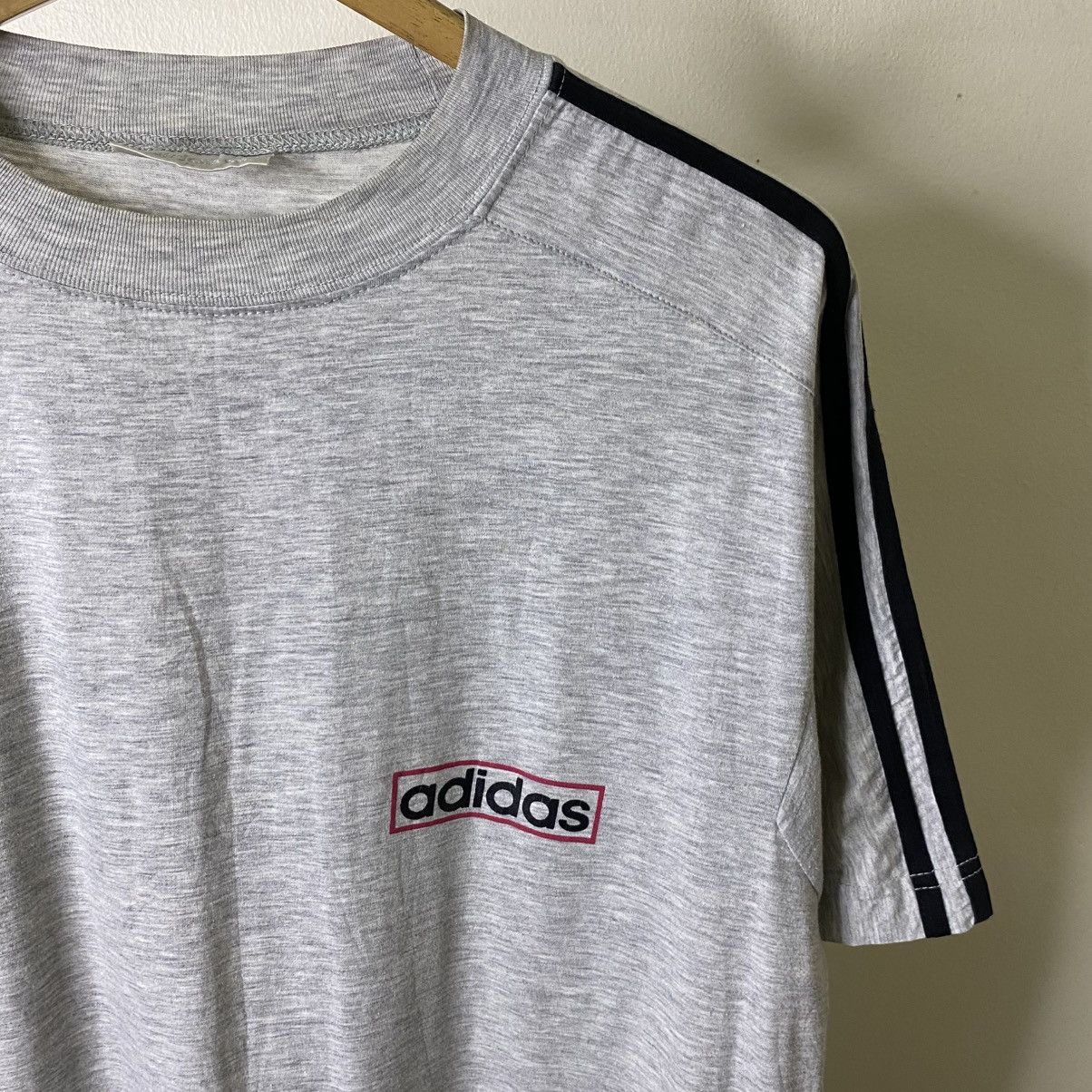 Adidas Vintage 1990s Adidas Essential Grey T Shirt Size US XL / EU 56 / 4 - 6 Thumbnail