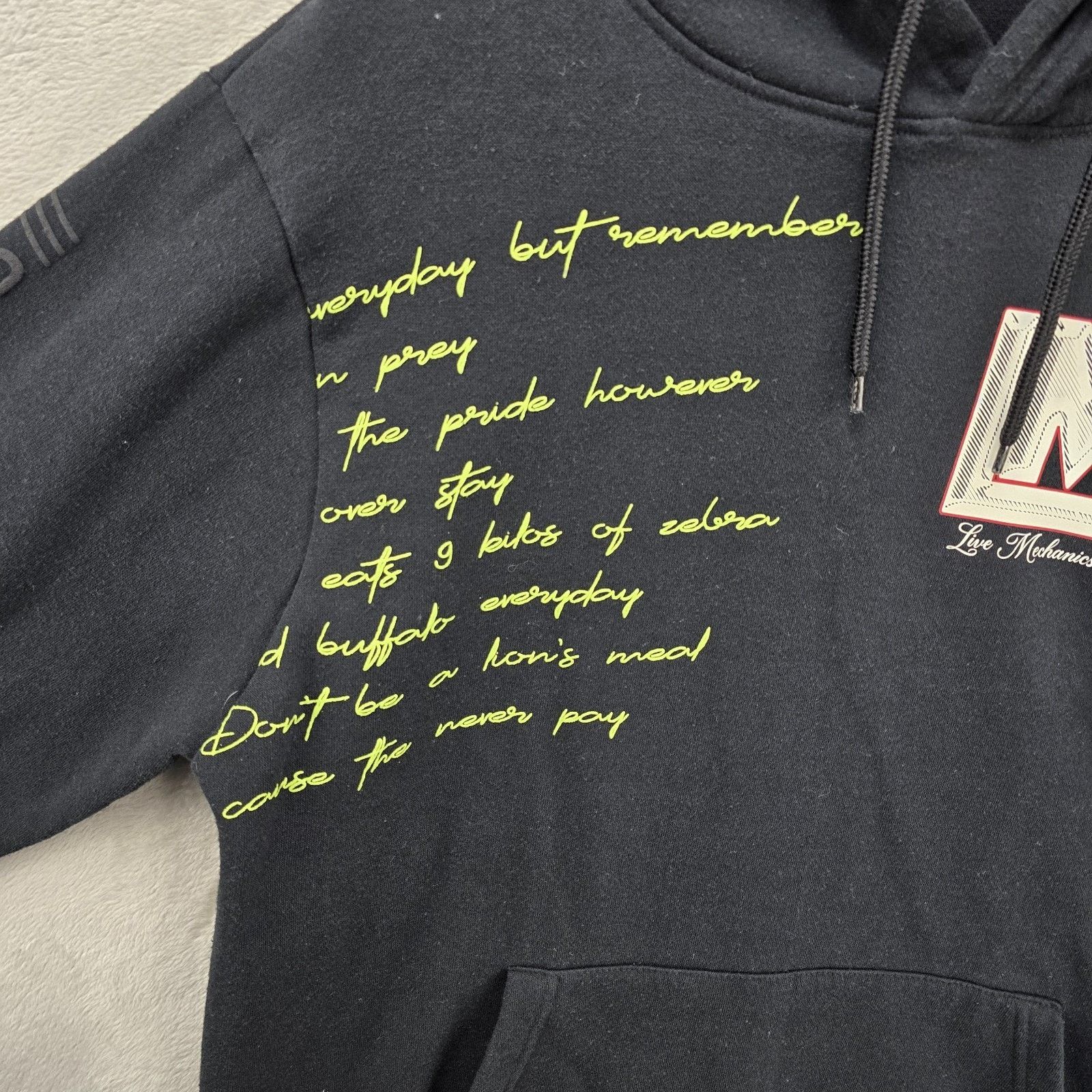 Live Mechanics Live Mechanics Hoodie Sweatshirt Large AOP Y2K Flames Size US L / EU 52-54 / 3 - 5 Thumbnail